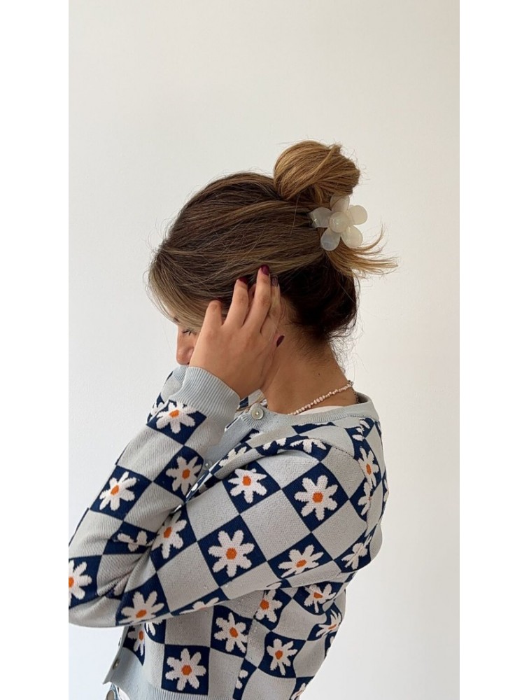 HEY BEAUTY Daisy Clip in Pearl Περλέ Κλάμερ