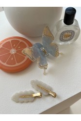 HEY BEAUTY Butterfly Crystal Clip in Blue Crystals Κλάμερ σε σχέδιο πεταλούδας