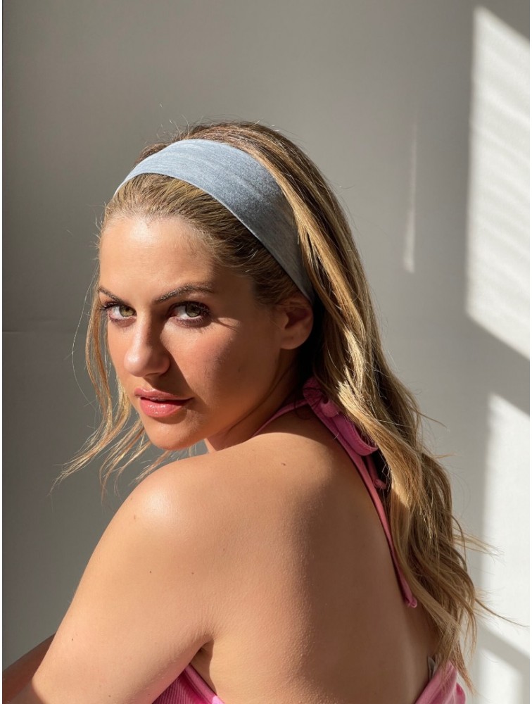 HEY BEAUTY Light Grey Headband Ανοιχτό Γκρι Κορδέλα Μαλλιών