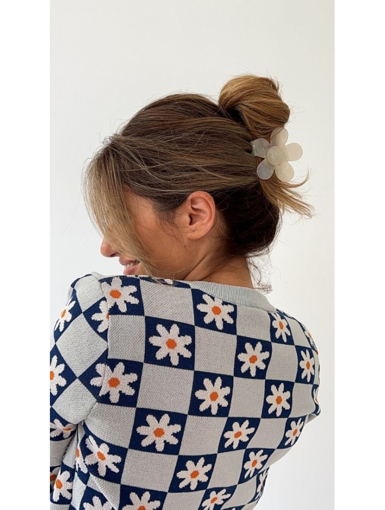 HEY BEAUTY Daisy Clip in Pearl Περλέ Κλάμερ