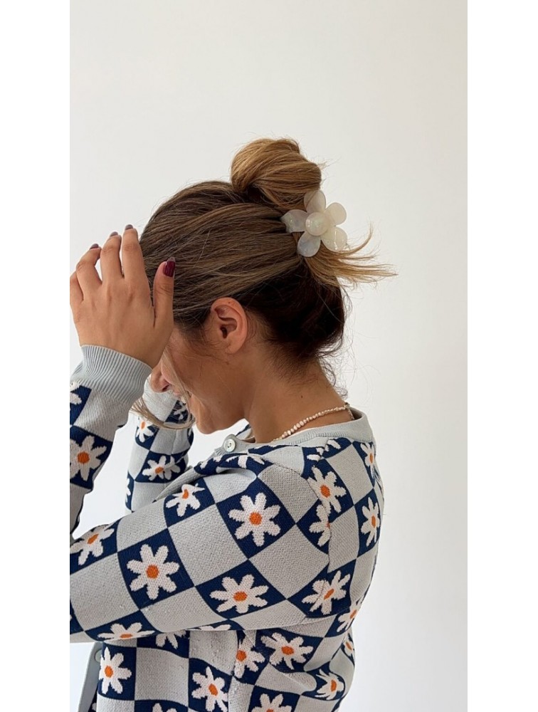 HEY BEAUTY Daisy Clip in Pearl Περλέ Κλάμερ