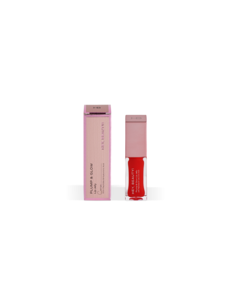 HEY BEAUTY Plump & Glow Lip Jelly in Cerise