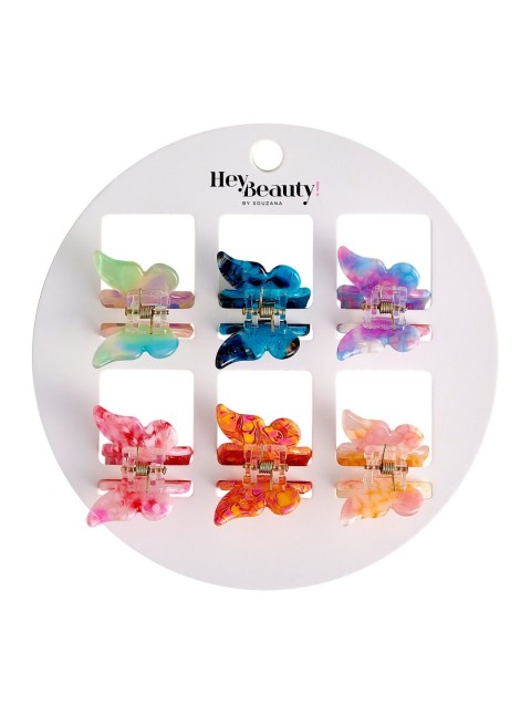 HEY BEAUTY 90’s Baby Butterfly Hair Clips-Set Of 6 Σετ με 6 Κλάμερς Πεταλούδες