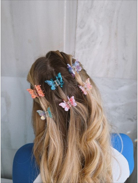 HEY BEAUTY 90’s Baby Butterfly Hair Clips-Set Of 6 Σετ με 6 Κλάμερς Πεταλούδες