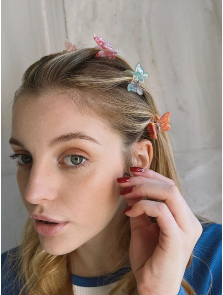 HEY BEAUTY 90’s Baby Butterfly Hair Clips-Set Of 6 Σετ με 6 Κλάμερς Πεταλούδες
