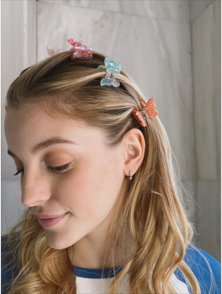 HEY BEAUTY 90’s Baby Butterfly Hair Clips-Set Of 6 Σετ με 6 Κλάμερς Πεταλούδες