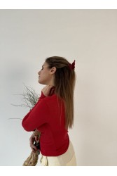 HEY BEAUTY Big Crystal Butterfly in Glossy Red Κόκκινο Κλάμερ Πεταλούδα