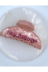 HEY BEAUTY Big Crystal Hey,Beauty! clip in Pink Ροζ Κλάμερ