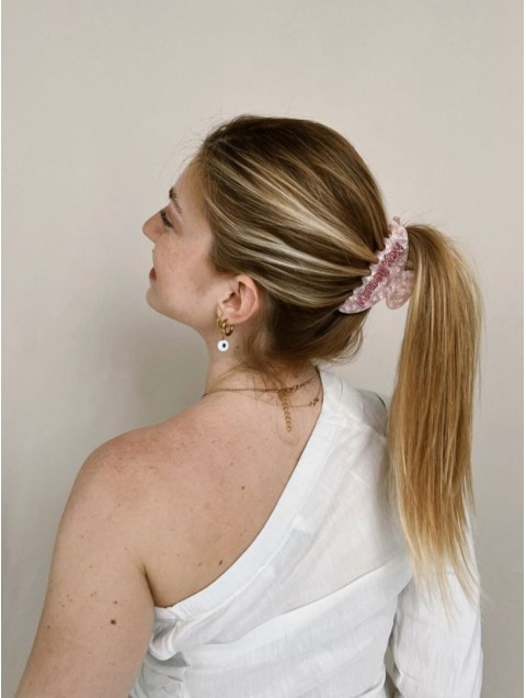 HEY BEAUTY Big Crystal Hey,Beauty! clip in Pink Ροζ Κλάμερ