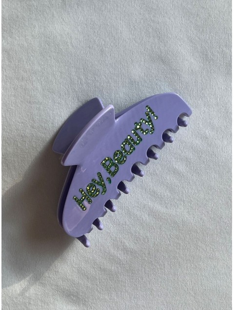 HEY BEAUTY Big Crystal Hey,Beauty! clip in Purple Μωβ Κλάμερ