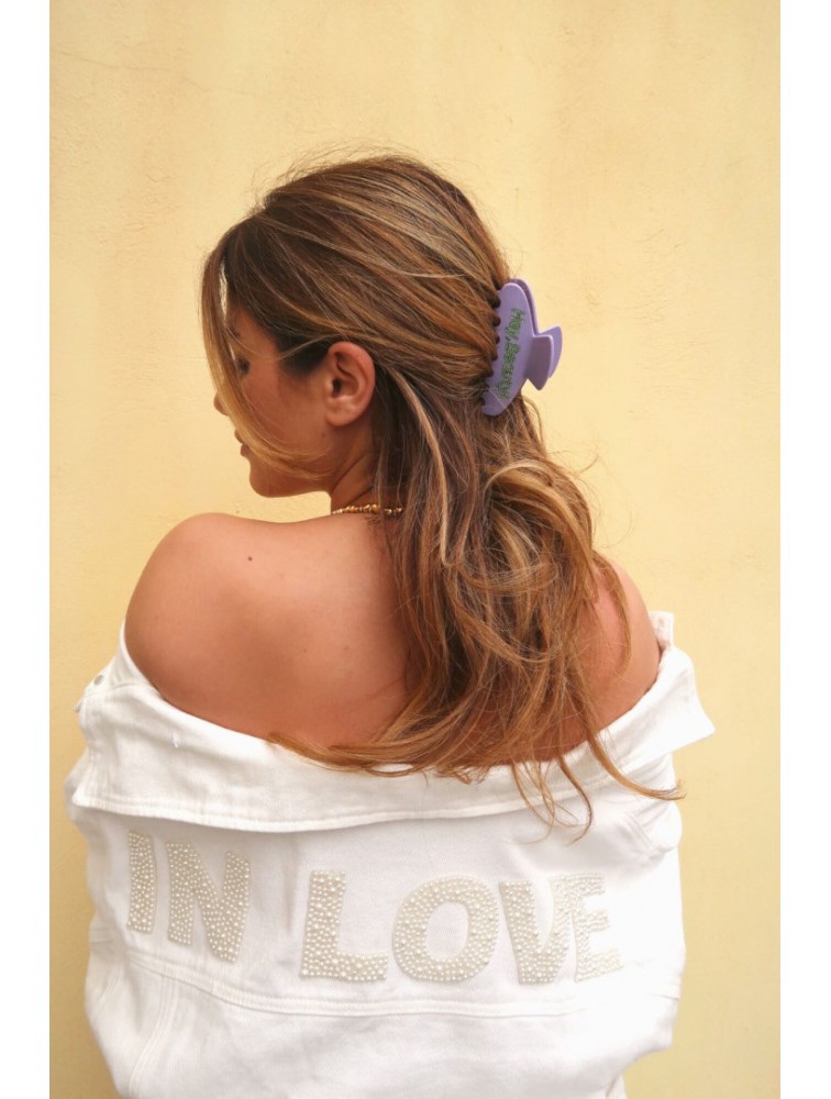 HEY BEAUTY Big Crystal Hey,Beauty! clip in Purple