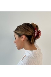 HEY BEAUTY Big Crystal Self Love in Glossy Red Κόκκινο Κλάμερ