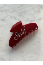 HEY BEAUTY Big Crystal Self Love in Glossy Red Κόκκινο Κλάμερ