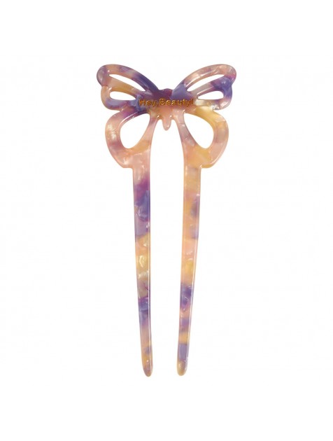 HEY BEAUTY Butterfly Pin in Purple Sugar Καρφίτσα Πεταλούδας