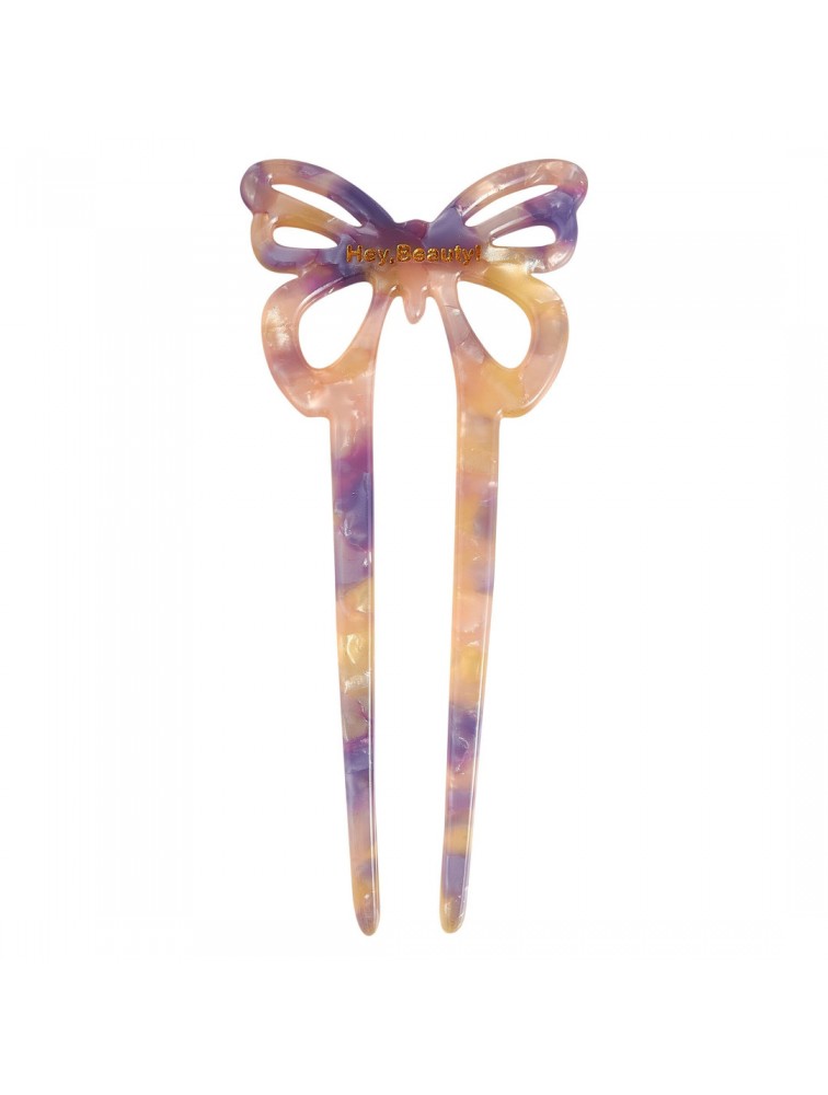 HEY BEAUTY Butterfly Pin in Purple Sugar Καρφίτσα Πεταλούδας