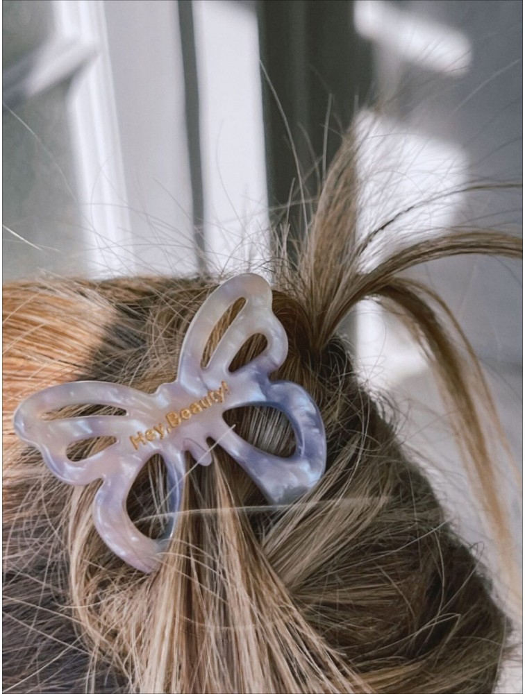 HEY BEAUTY Butterfly Pin in Purple Sugar Καρφίτσα Πεταλούδας