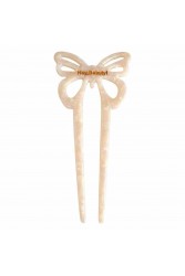 HEY BEAUTY Butterfly Pin in White Καρφίτσα Πεταλούδας