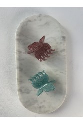HEY BEAUTY Glowy Butterfly in Blue Μπλε Κλάμερ Πεταλούδα