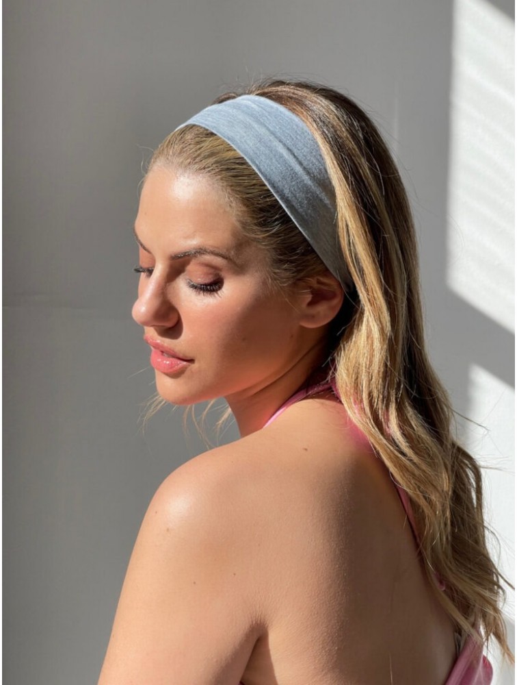 HEY BEAUTY Light Grey Headband Ανοιχτό Γκρι Κορδέλα Μαλλιών
