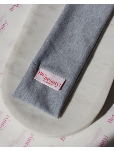 HEY BEAUTY Light Grey Headband Ανοιχτό Γκρι Κορδέλα Μαλλιών
