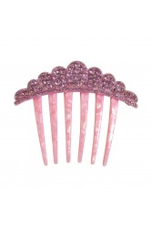 HEY BEAUTY Mermaid Crystal Hair comb in Pink Χτενάκι Μαλλιών