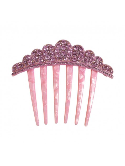 HEY BEAUTY Mermaid Crystal Hair comb in Pink Χτενάκι Μαλλιών