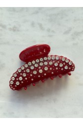 HEY BEAUTY The Ultra Glam Clip in Glossy Red Κόκκινο Κλάμερ