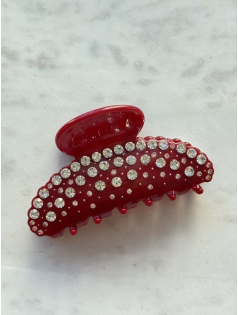 HEY BEAUTY The Ultra Glam Clip in Glossy Red Κόκκινο Κλάμερ