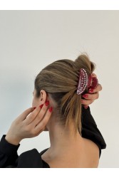 HEY BEAUTY The Ultra Glam Clip in Glossy Red Κόκκινο Κλάμερ