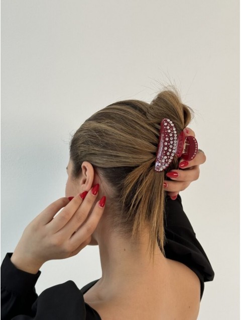HEY BEAUTY The Ultra Glam Clip in Glossy Red Κόκκινο Κλάμερ