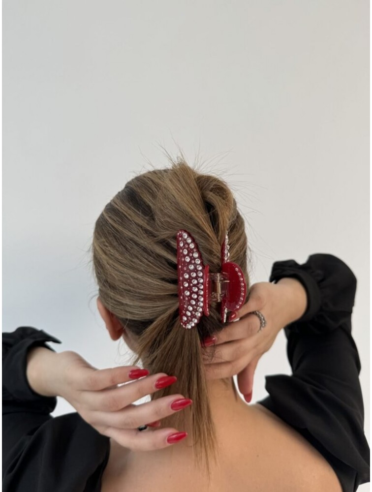 HEY BEAUTY The Ultra Glam Clip in Glossy Red Κόκκινο Κλάμερ