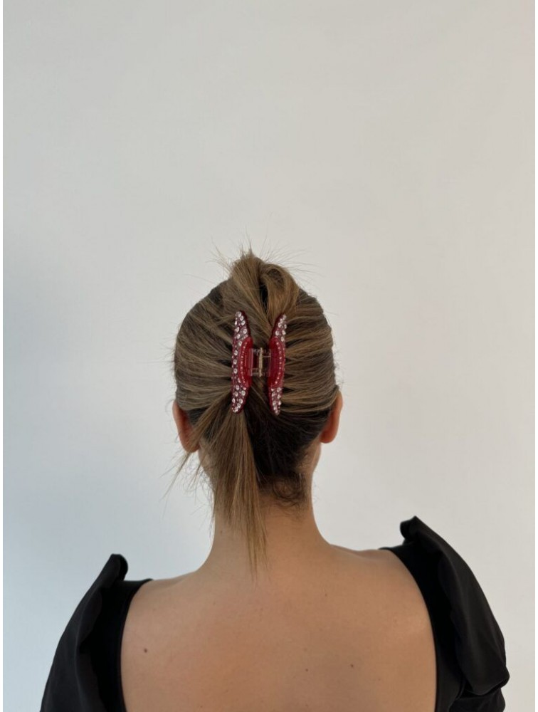 HEY BEAUTY The Ultra Glam Clip in Glossy Red Κόκκινο Κλάμερ