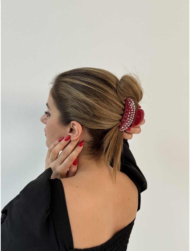 HEY BEAUTY The Ultra Glam Clip in Glossy Red Κόκκινο Κλάμερ
