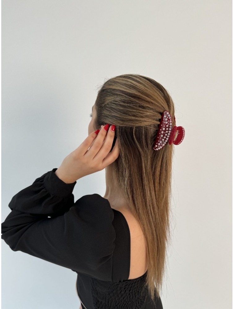 HEY BEAUTY The Ultra Glam Clip in Glossy Red Κόκκινο Κλάμερ