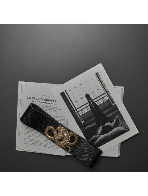 INDIVIDUAL "The Undefeated"  Black leather belt