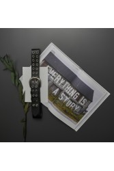 INDIVIDUAL"Black night" Μαύρη δερμάτινη ζώνη