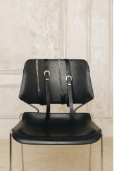 INDIVIDUAL Connected Μαύρη δερμάτινη ζώνη με νίκελ μεταλλικά στοιχεία