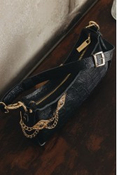 INDIVIDUAL Rushmere Black leather bag with metal elements