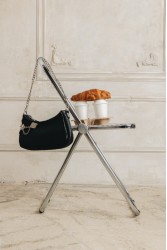 INDIVIDUAL Rushmere Black leather bag with metal elements