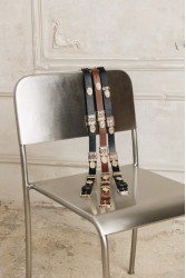 INDIVIDUAL Free Fallin Καφέ δερμάτινη ζώνη με μεταλλικά στοιχεία