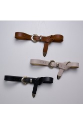 INDIVIDUAL "Halo" Μαύρη δερμάτινη ζώνη