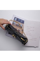 INDIVIDUAL "Constant Virtue" Μαύρη δερμάτινη γυναικεία τσάντα ώμου