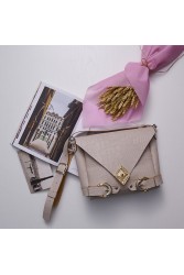 INDIVIDUAL "The Path" Limited Edition Δερμάτινη γυναικεία τσάντα ώμου στο χρώμα της άμμου