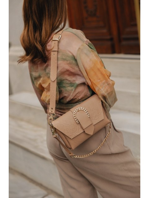 INDIVIDUAL Moving on Leather Women's Shoulder Bag In Mocha Color