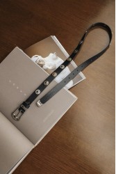 INDIVIDUAL All in You Black Nickel Leather Belt