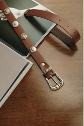 INDIVIDUAL All in You Taba Bronze Leather Belt
