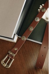 INDIVIDUAL All in You Taba Bronze Leather Belt