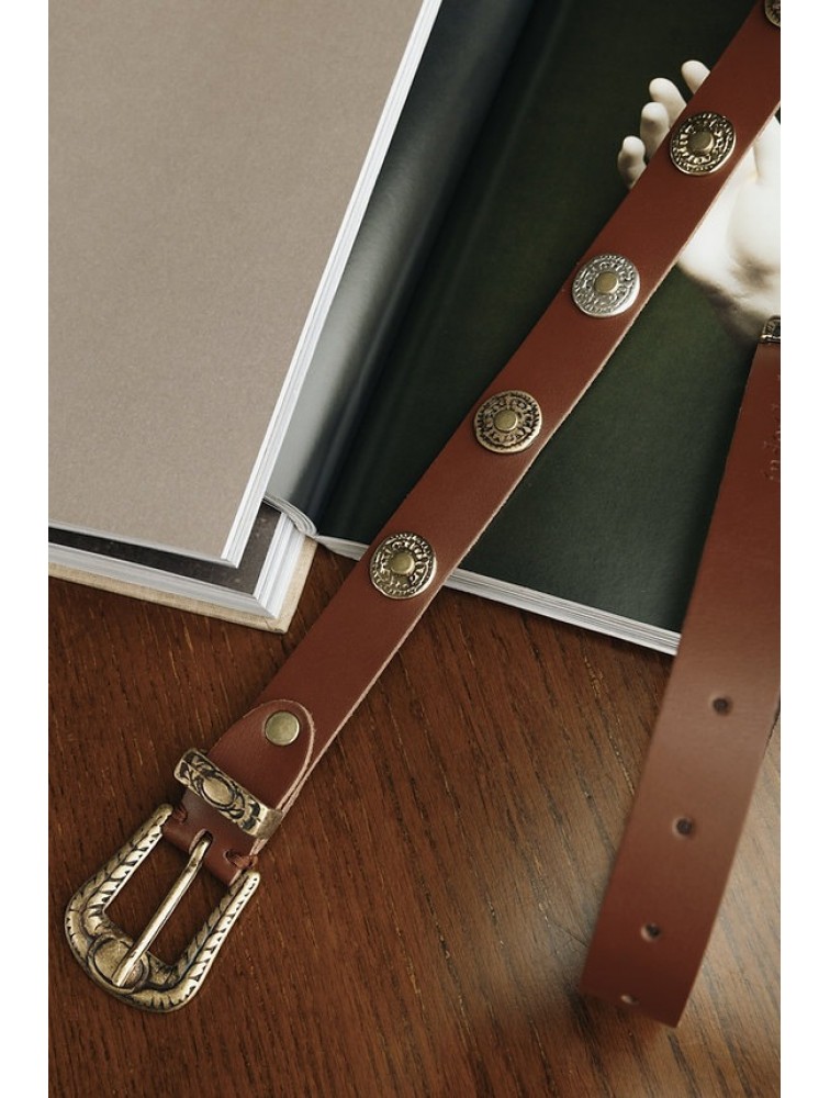 INDIVIDUAL All in You Taba Bronze Leather Belt