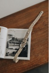 INDIVIDUAL Electric Feel Sand Nickel Leather Belt