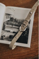 INDIVIDUAL Electric Feel Sand Nickel Leather Belt